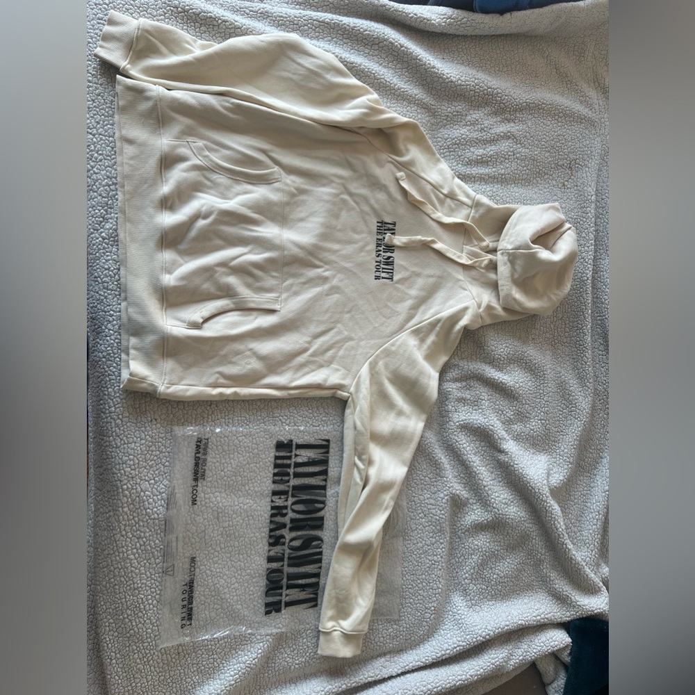 Taylor Swift Cream Hoodie Eras Tour *Authentic from tour* B&W print